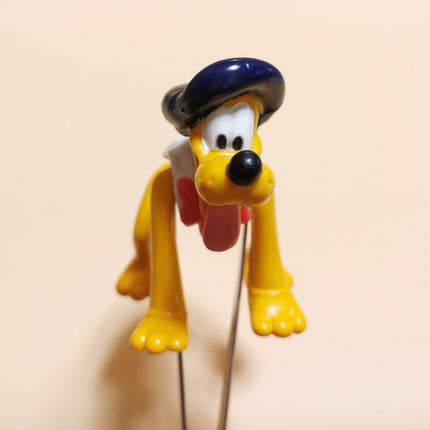 Pluto with Beret 4" Articulated Figure – Epcot Center 90s Cake Topper (Pre-Owned)