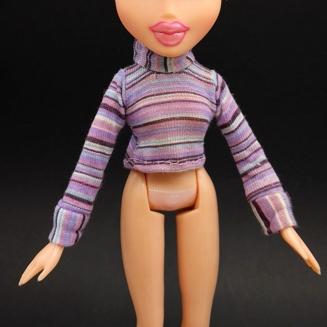 Bratz Doll Purple Stripe Longsleeves Top – Shirt Accessory (MGA, Pre-Owned)