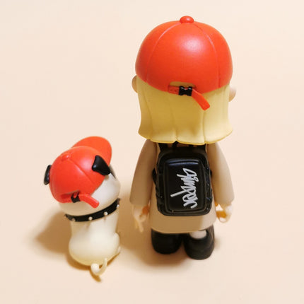 Pop Mart VITA OOTD British Girl RED HAT OUTFIT w PUG 3" Figure Toy Collectible