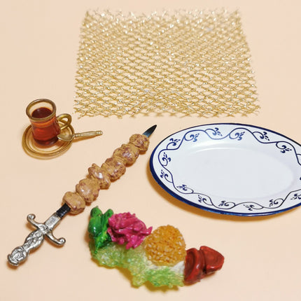 Re-Ment Miniature European Gourmet #10 Shish Kebab – BBQ Set (Pre-Owned)