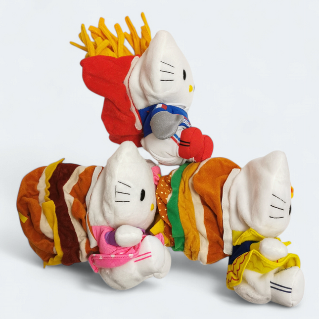 Hello Kitty & Dear Daniel Reversible Plush – McDonald’s Food Lot of 3 (2002) (Pre-Owned)