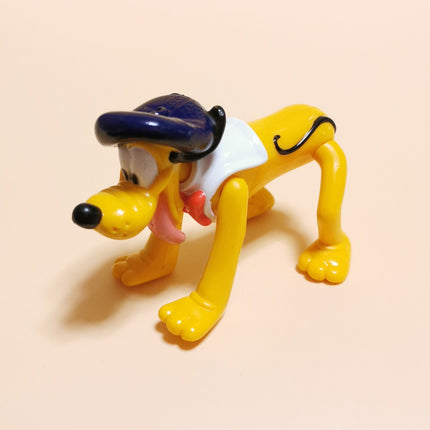 Pluto with Beret 4" Articulated Figure – Epcot Center 90s Cake Topper (Pre-Owned)