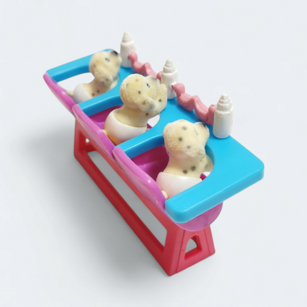 Puppy In My Pocket Dalmatian Triplets with Feeding Chair – Miniature Dogs (Pre-Owned)
