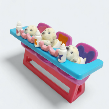 Puppy In My Pocket Dalmatian Triplets with Feeding Chair – Miniature Dogs (Pre-Owned)