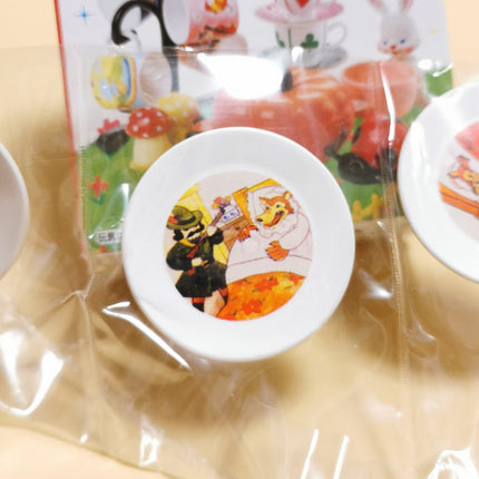Re-Ment Fairytale Tableware #8 Red Riding Hood Plate with Stand (Sealed, Pre-Owned)