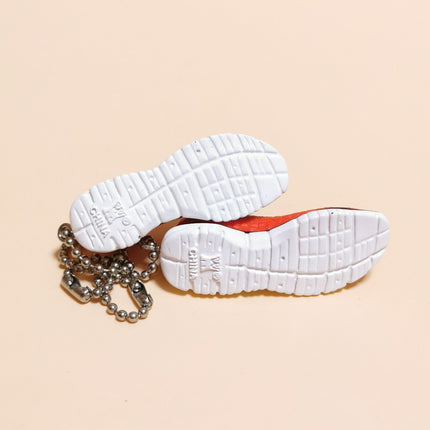 Miniature Sporty Sneaker Red Weaved Patterned – Shoe Keychain Lot of 2 (Pre-Owned)