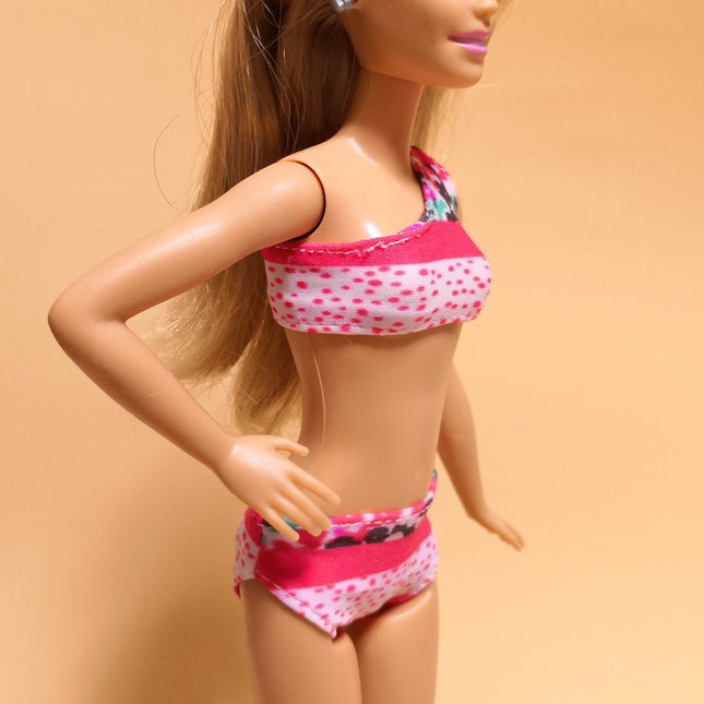 Pink Mix Print 2-Piece Swimsuit – 11" Doll (Pre-Owned)