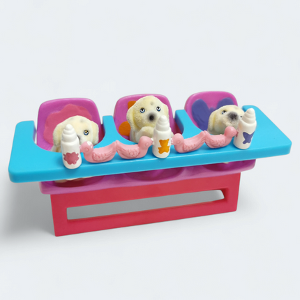 Puppy In My Pocket Dalmatian Triplets with Feeding Chair – Miniature Dogs (Pre-Owned)