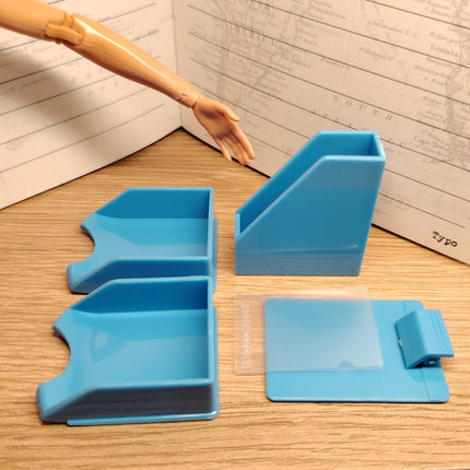 Blue Desktop Organizer 1.75" – Dollhouse Stationery by Epoch (Pre-Owned)