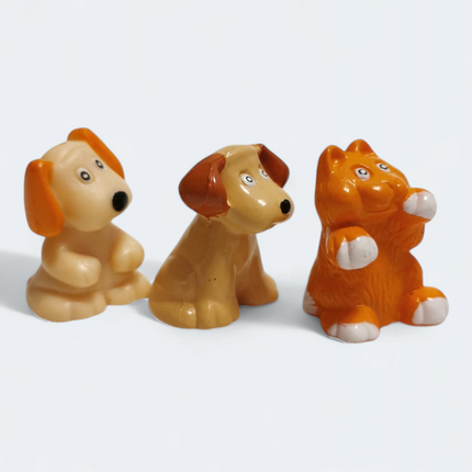 Puppy & Kitty 1" Mini Figures – Dollhouse Pets Lot of 3 (Pre-Owned)