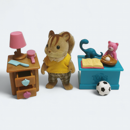 Dollhouse Bedroom Night Stand & Toy Chest – Lil’ Woodzeez (Pre-Owned)