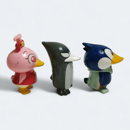 Vtg Kyoro-Chan Penguin Friends – 2" PVC Lot of 3 (Morinaga 1999, Pre-Owned)