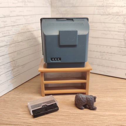 Re-Ment Miniature Retro TV & VCR 1.75" – 80’s Nostalgic Home (Pre-Owned)
