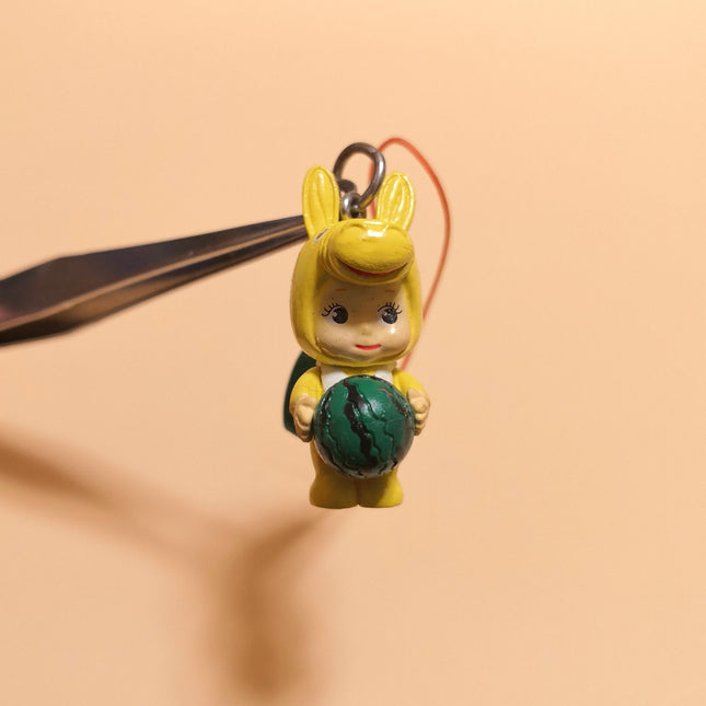 Kewpie Baby as Yellow Rody Watermelon – 1" Keychain (Rose O'Neill, Pre-Owned)