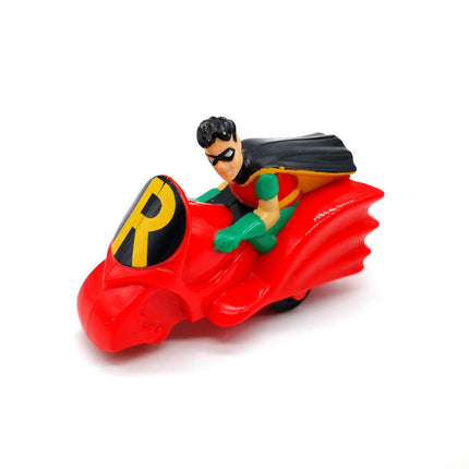 DC Comics Batman ROBIN in BAT CYCLE 3" Figure Animated Series Vehicle Toy 1993