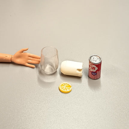 Re-Ment Miniature Soda Drink with Lemon Slice – Refreshing Beverage (Pre-Owned)