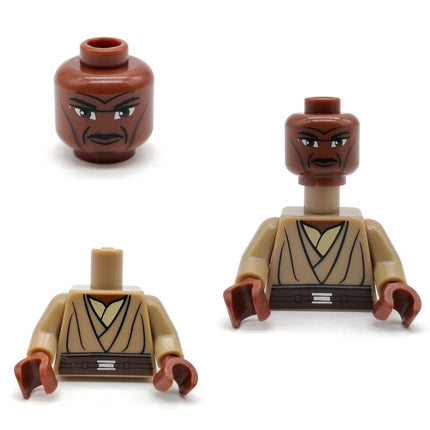 LEGO Star Wars Clone Wars Mace Windu – Head & Torso sw0220 (Pre-Owned)