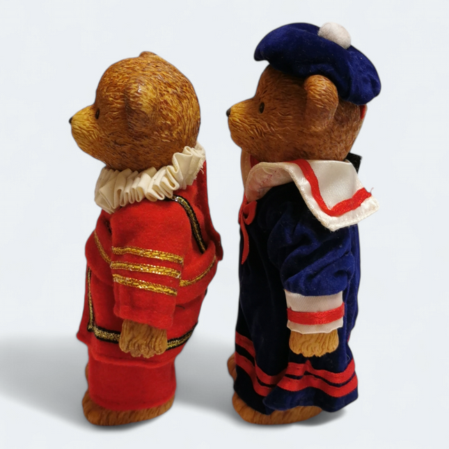 Russ Teddy Town Bear in Nobleman Outfit – 4.5" Figure Lot of 2 (Pre-Owned)