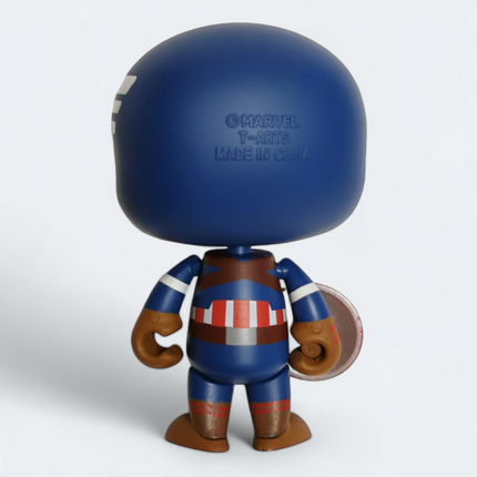 Marvel BIG HEAD CAPTAIN AMERICA w Shield 3" Mini Figure Gashapon Loose Toy Tomy