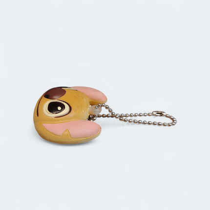 Disney Lilo & Stitch Squishy Bread Bun – 2" Keychain (T-arts, Pre-Owned)