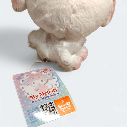 Sanrio My Melody as White Bunny – 3.5" Plush Keychain (2015, Pre-Owned)