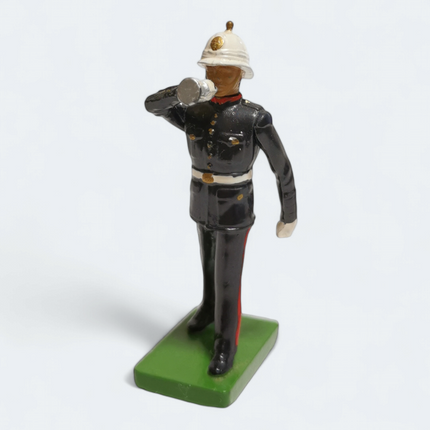 Britains ROYAL MARINE BUGLER Soldier 2.5" DIECAST PAINTED Mini Figure Toy 1986