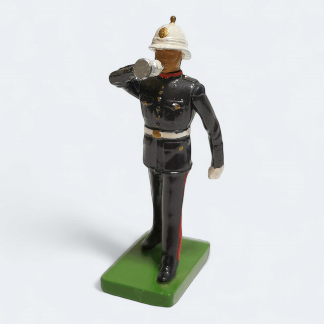 Britains ROYAL MARINE BUGLER Soldier 2.5" DIECAST PAINTED Mini Figure Toy 1986