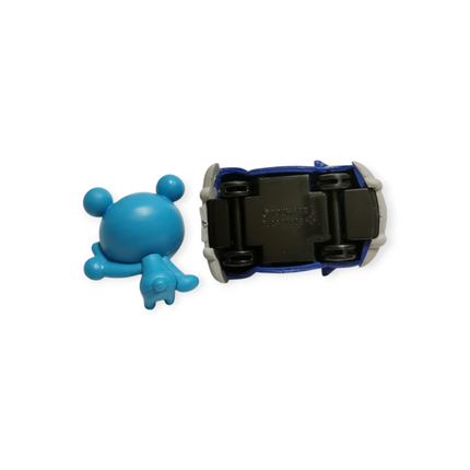 Hitch Bear with Blue Car – 1" Mini Figure (1st Series, Rare, Pre-Owned)