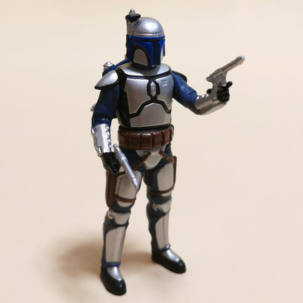 Star Wars Poseable Jango Fett 3" Mini Figure – Metal Diecast Tomica TOMY Rare (Pre-Owned)