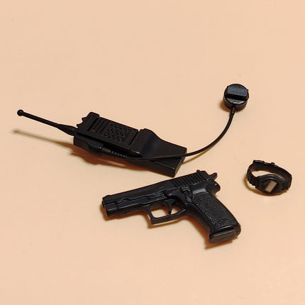 Black Pistol Gun Walkie & Watch – 1/6 Scale for 12" Figure (Pre-Owned)
