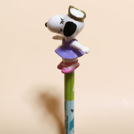 Peanuts Snoopy Pencil & Belle Pencil Topper – 1.5" PVC Figure (Rare, Pre-Owned)