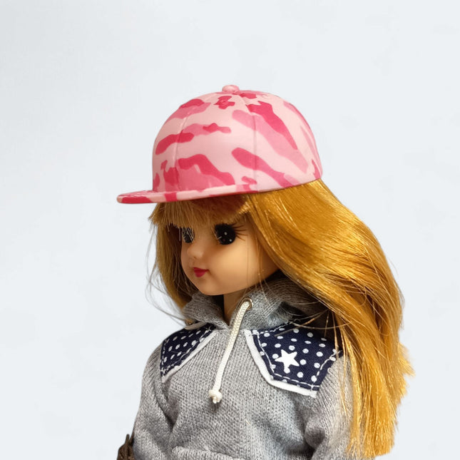 Licca Doll Accessories Pink Camo Cap Hat – 1/6 Scale (Pre-Owned)