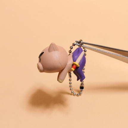Crayon Shin-Chan BURIBURIZAEMON PIG CHARM KEYCHAIN 1" Mini Figure Collectible