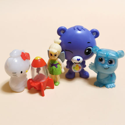Lot of 5 Miniature Care Bear Tinkerbell Rocket Figures – Loose Gift (Pre-Owned)