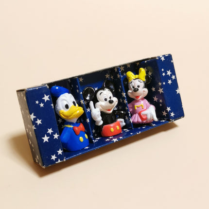 Vintage 90s Mickey Minnie & Donald – 1.5" Pencil Topper (Disney Japan, Pre-Owned)