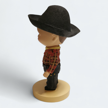 Buddy Lee in Checker Shirt Black Hat – 5.5" Bobblehead (Japan, Pre-Owned)