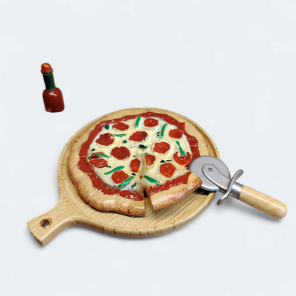 Re-Ment Family Restaurant 2 #1 Pepperoni Pizza with Tray – Dollhouse Kitchen
