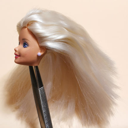1/6 Doll Barbie Head Only – 90s Blonde Hair Blue Eyes Replacement (Pre-Owned)