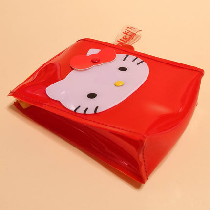 Vintage Sanrio Hello Kitty Red Vinyl Bag – 4.5" Zipper Pouch (1995, Pre-Owned)
