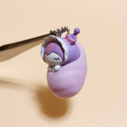 Sanrio Sleeping Kuromi Swaddle Baby – 1.25" Keychain (2022) (Pre-Owned)