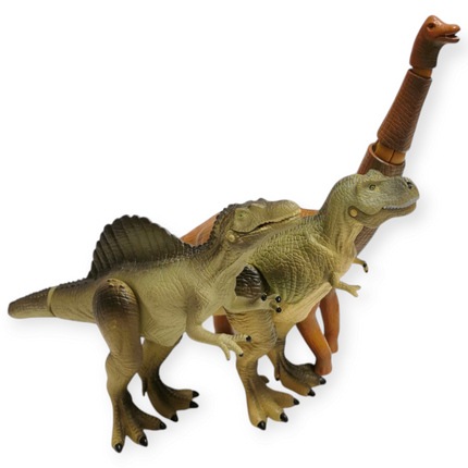 ARTICULATED T-REX BRACHIOSAURUS Lot of 3 Mini Dinosaur Figure Takara Tomy ANIA