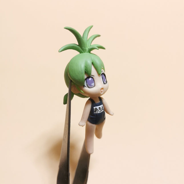 Binchou-tan Aroe in Blue Swimsuit 2" Mini Figure – Loose PVC Anime Toy (Pre-Owned)