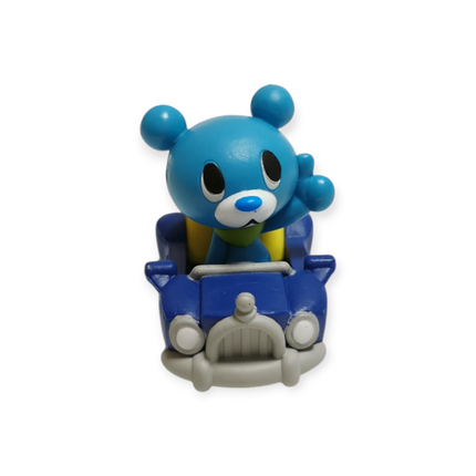 Hitch Bear with Blue Car – 1" Mini Figure (1st Series, Rare, Pre-Owned)