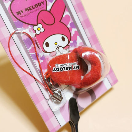 Sanrio My Melody Slipper – 1.75" Plush Keychain (Screen Cleaner) (Pre-Owned)