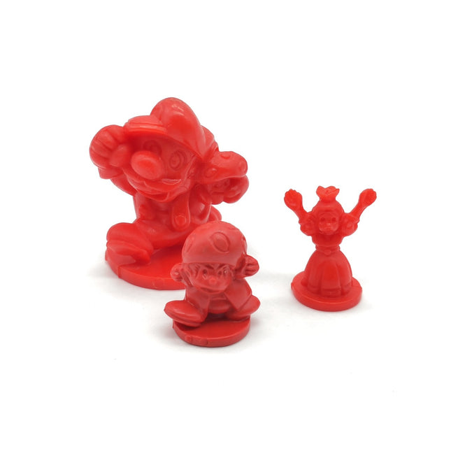 Super Mario RUNNING MARIO PRINCESS MUSHROOM 1" Mini Figure Lot of 3 Nintendo