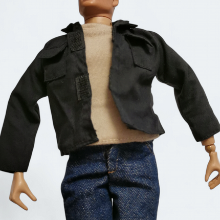 1/6 Scale Male Beige Shirt & Jeans with Black Jacket – for 12" Figure (Pre-Owned)