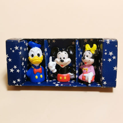 Vintage 90s Mickey Minnie & Donald – 1.5" Pencil Topper (Disney Japan, Pre-Owned)