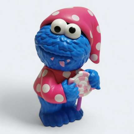 Sesame Street Cookie Monster Baby in Pajama Lollipop – 3" Cake Topper (Pre-Owned)