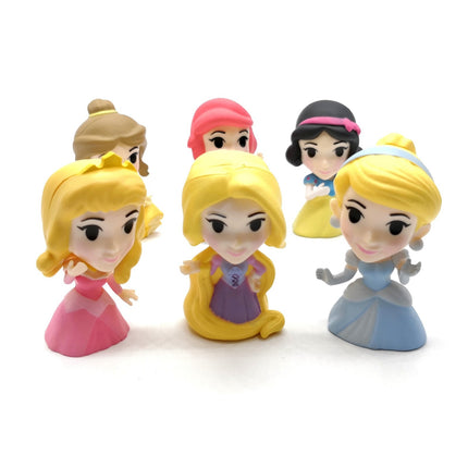 Disney Princess Bobble Heads 2" – Rapunzel, Ariel, Belle Lot of 6 (Pre-Owned)