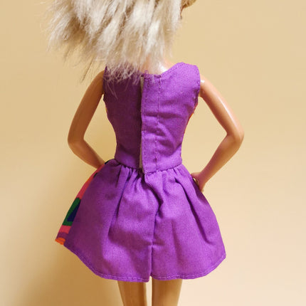 Mattel Barbie Pink Abstract Pattern Dress – Summer (Pre-Owned)